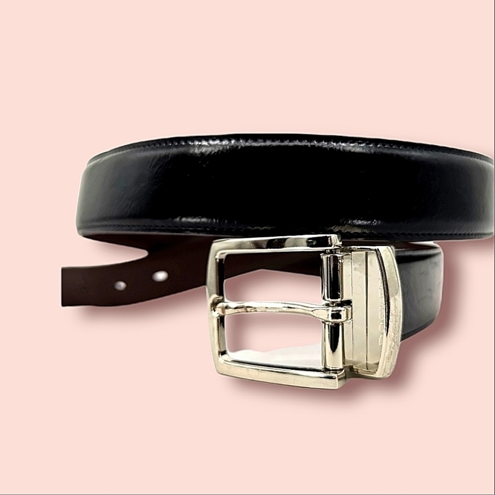 Docker's Men's 38 Black Bonded Leather Belt